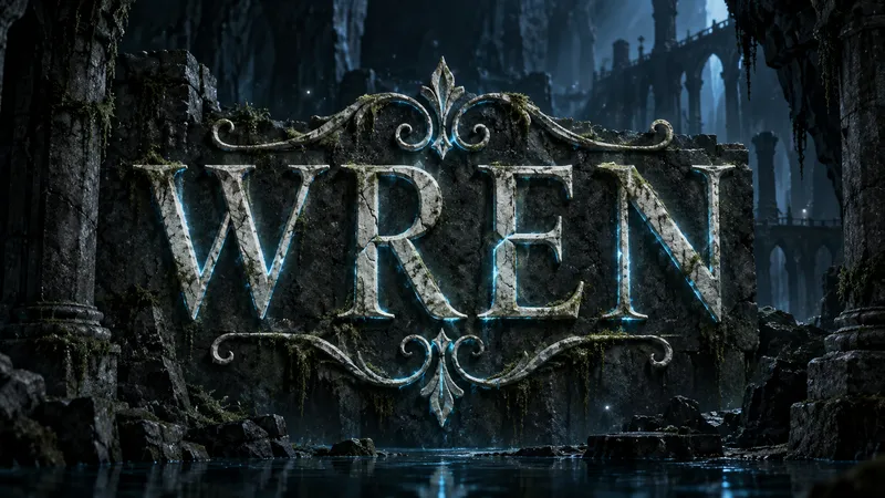 Hollow Knight Font Generator sample showing WREN