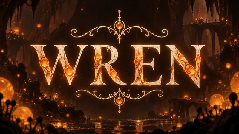 Hollow Knight Font Generator sample showing WREN