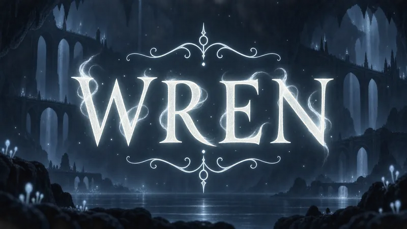 Hollow Knight Font Generator sample showing WREN