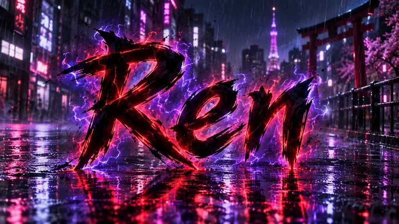 JJK Font Generator sample showing Ren