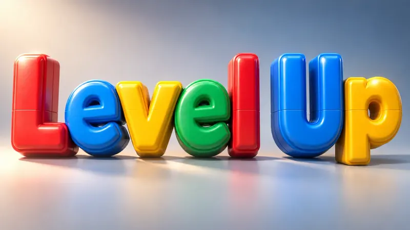 3D Text Generator sample showing Level Up