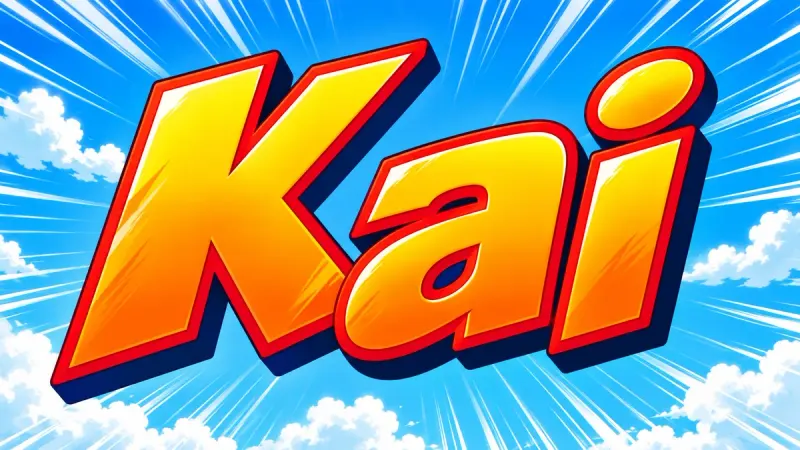Dragon Ball Font Generator sample showing Kai