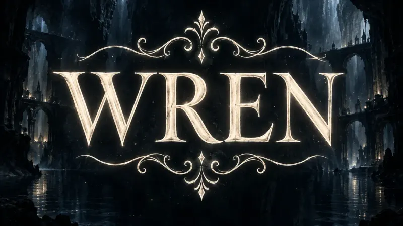 Hollow Knight Font Generator sample showing WREN