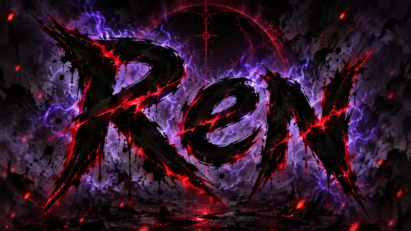 JJK Font Generator sample showing Ren