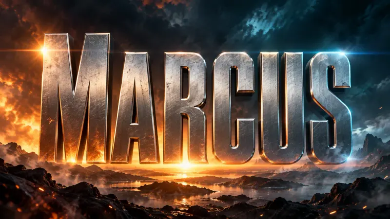 Movie Title Generator sample showing Marcus