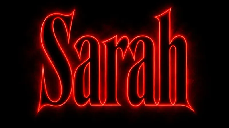 Stranger Things Font Generator sample showing Sarah