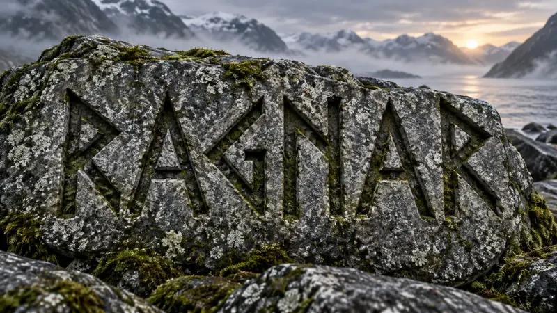 Viking Font Generator sample showing Ragnar