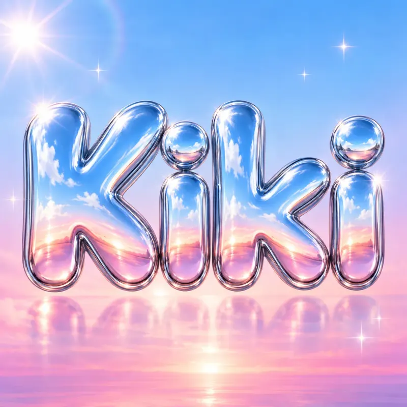 Y2K Font Generator sample showing Kiki