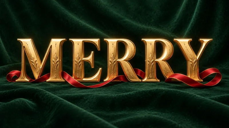 Christmas Font Generator sample showing MERRY