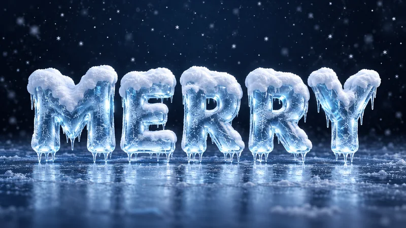 Christmas Font Generator sample showing MERRY