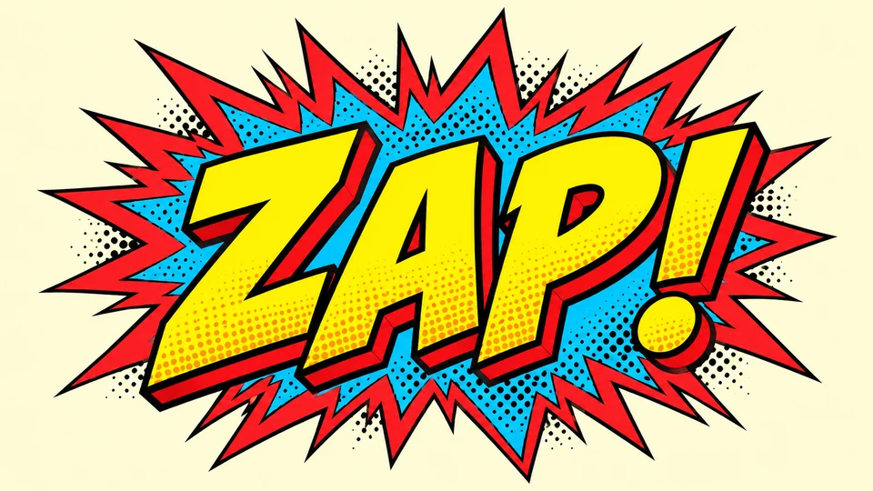 Comic Text Generator sample showing ZAP!