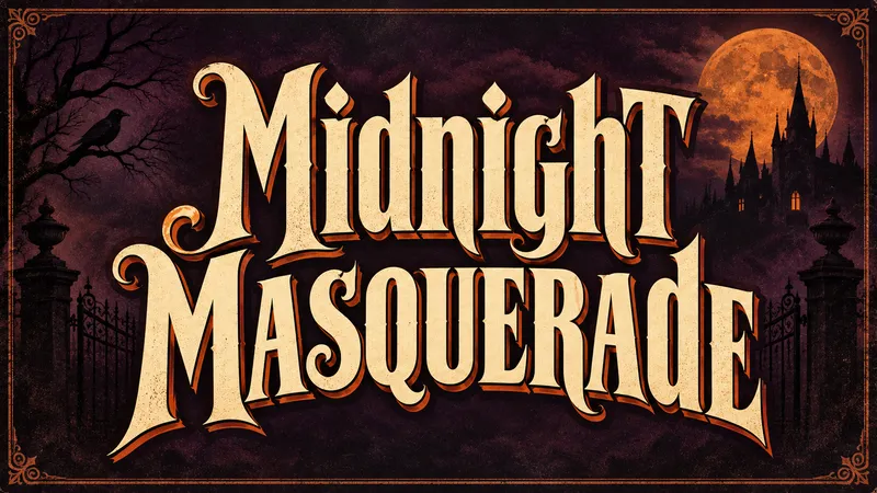 Halloween Font Generator sample showing Midnight Masquerade
