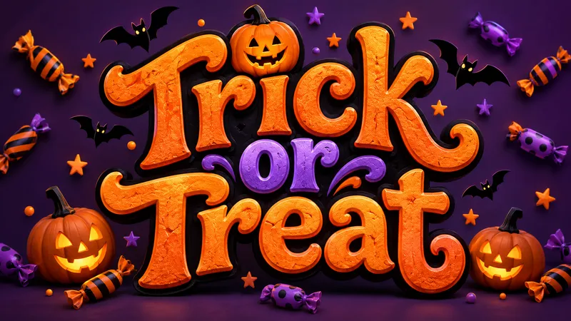 Halloween Font Generator sample showing Trick or Treat
